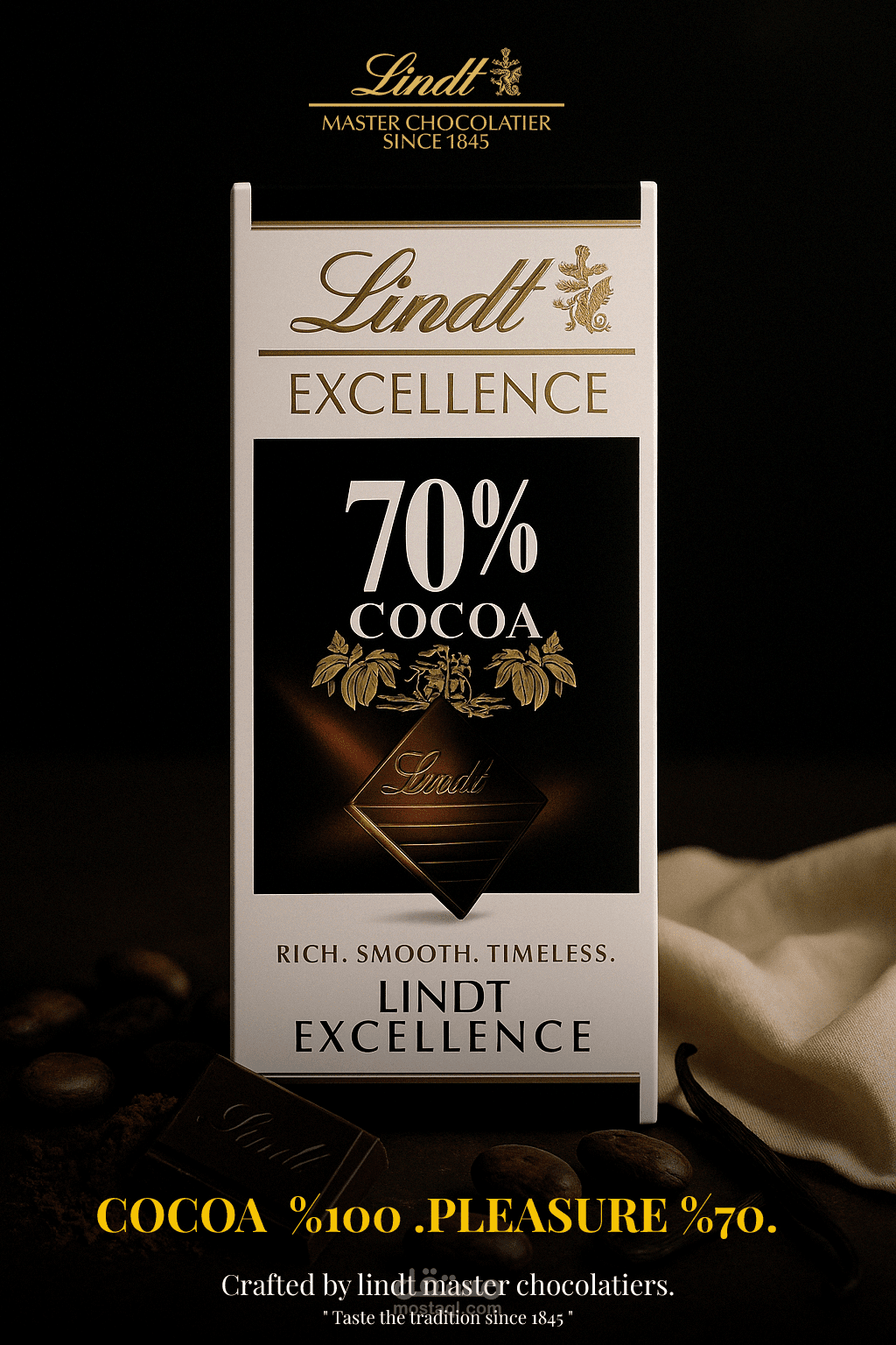 Premium Social Media Ad Campaign for Lindt Dark Chocolate