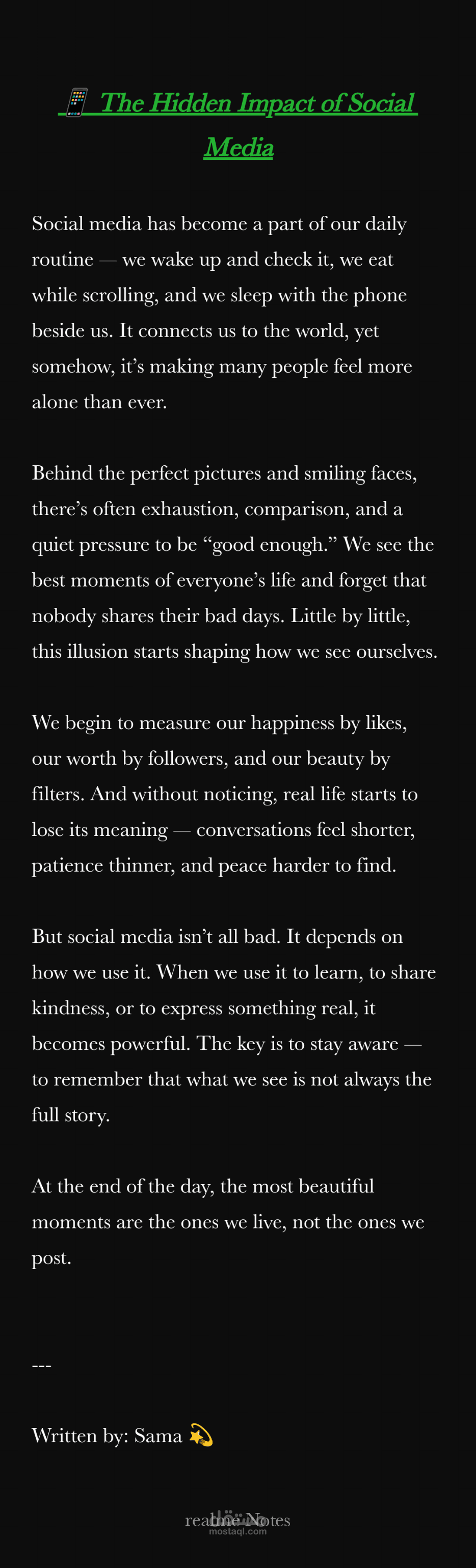 The Hidden Impact of Social Media