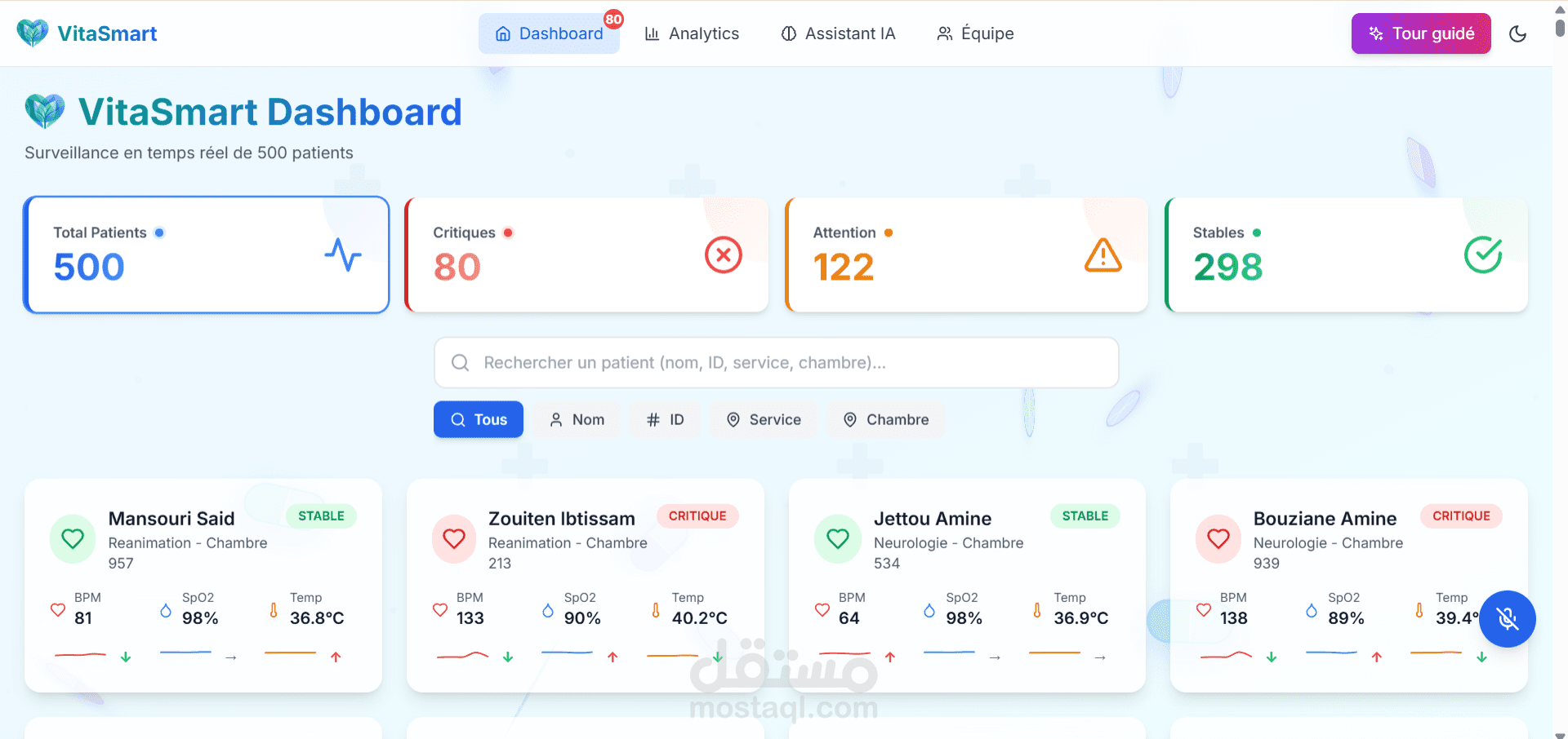 VitaSmart – بيانات ضخمة ومراقبة طبية فورية