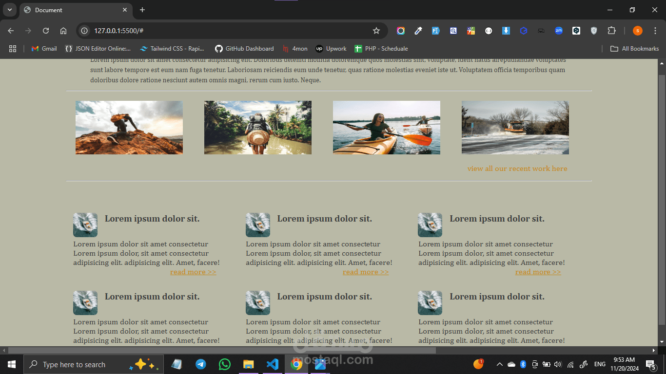 landing page