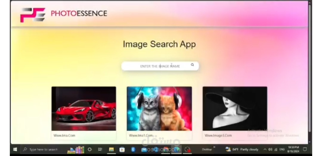 موقع بحث عن الصور باسخدام Unsplash Api | مستقل