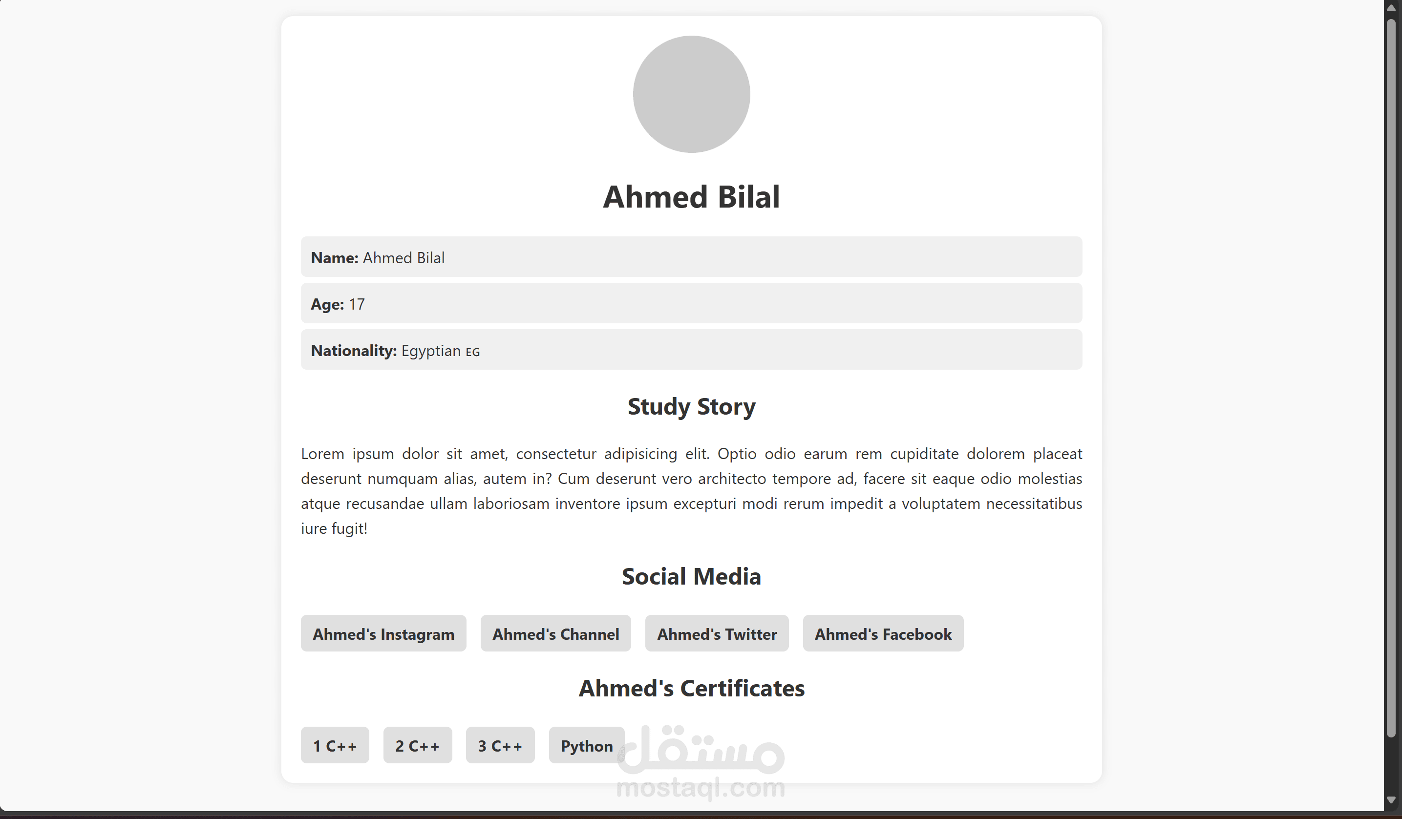 CV web ahmed