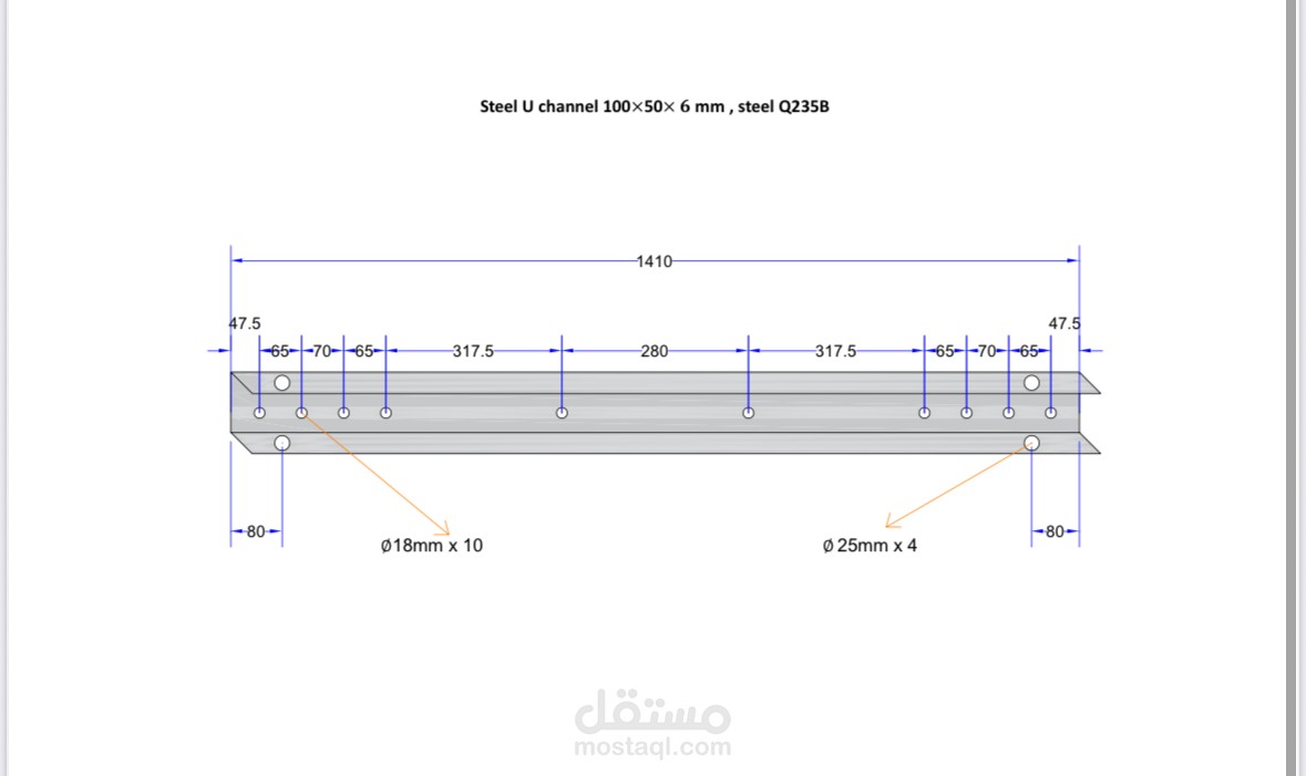 تصاميم U steel channel