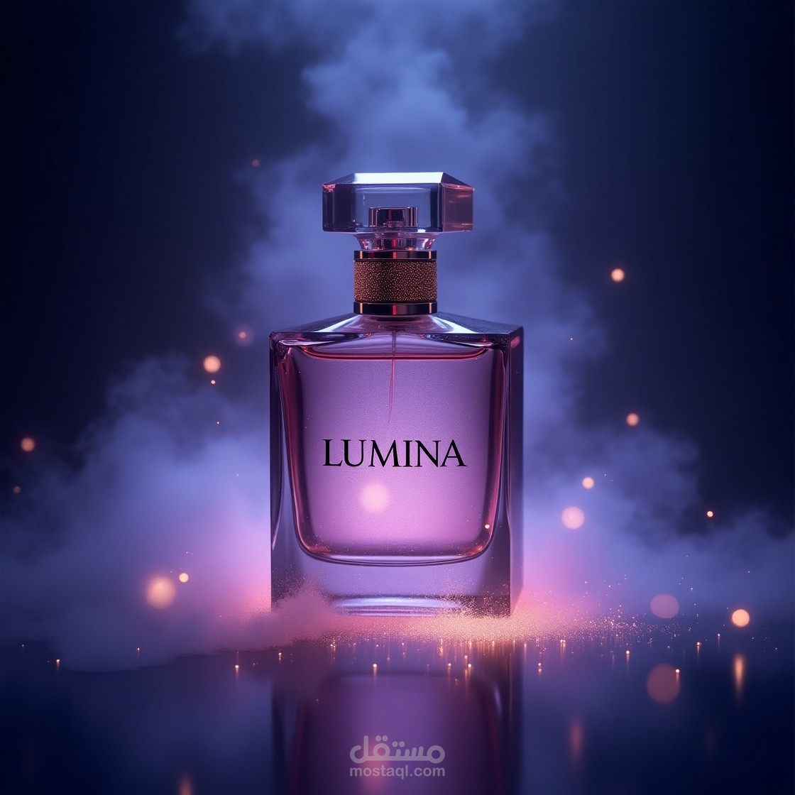 اعلان لعطر نسائي - كتابه محتوي ابداعي