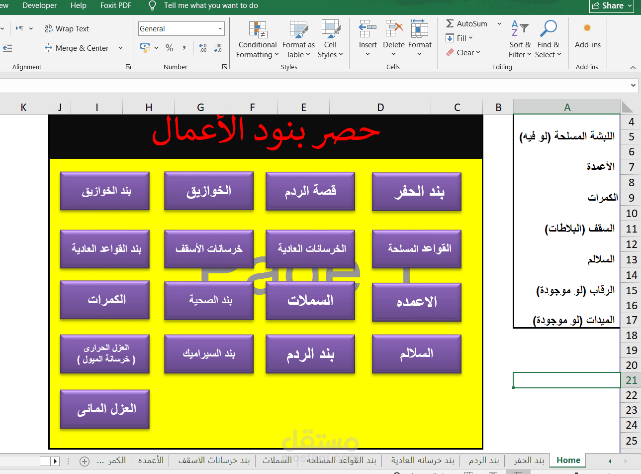 إدخال وتنظيم بيانات باستخدام Excel وMicrosoft Offic