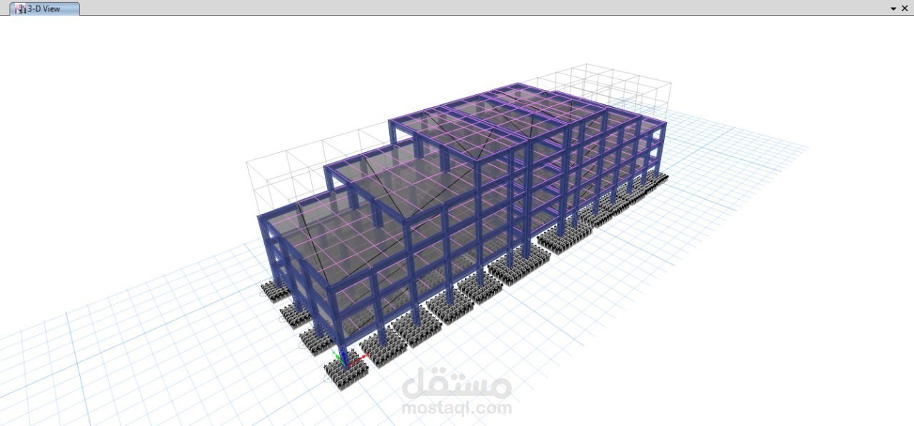 بناء سكني تجاري - دراسة انشائية