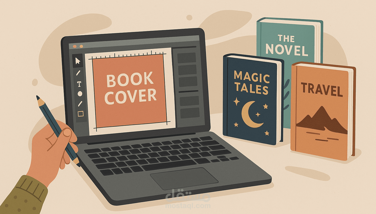 تصميم غلاف كتاب احترافي وجذاب بصيغة جاهزة للطباعة والنشر