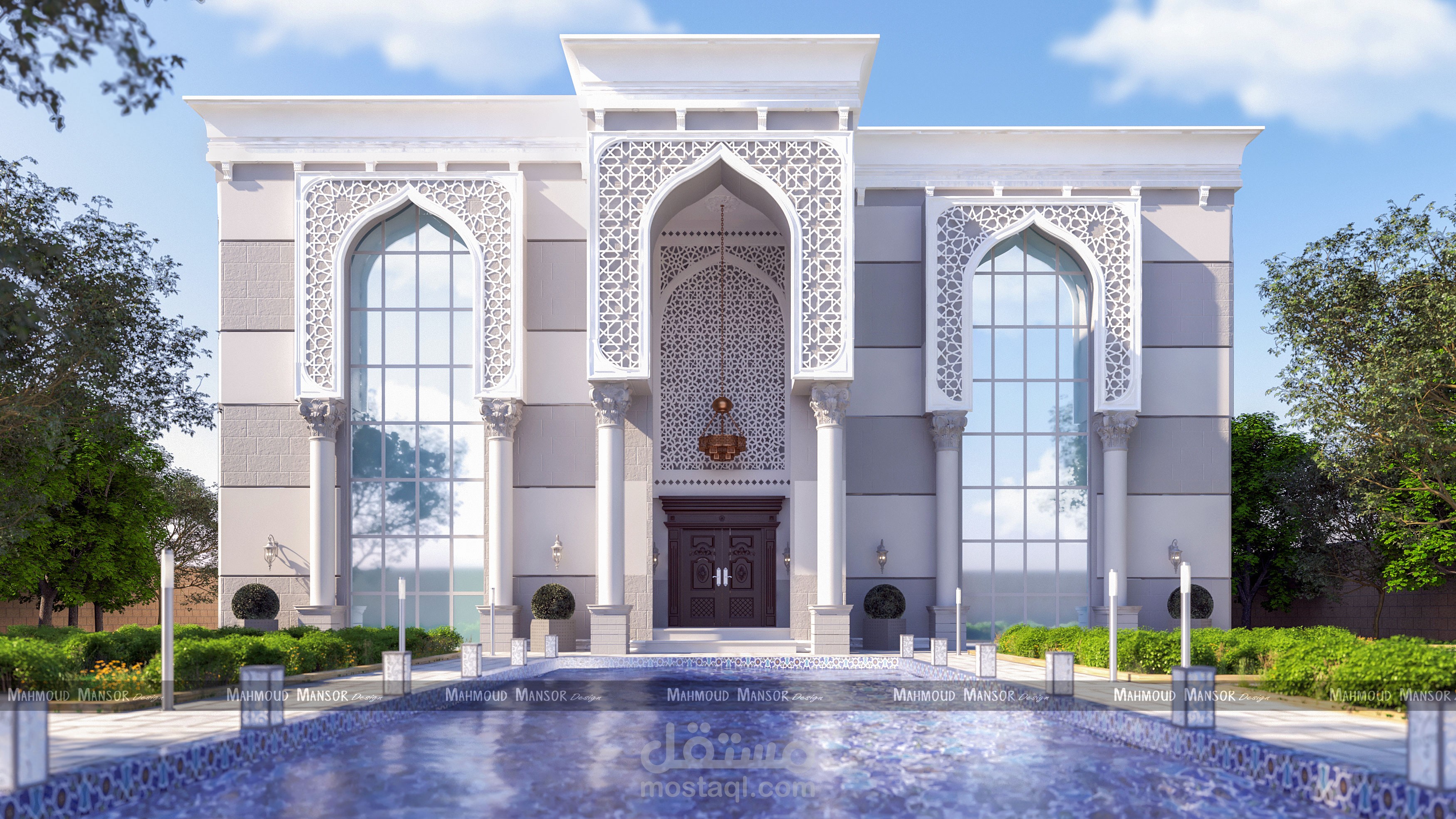 تصميم فيلا على الطراز الاسلامي