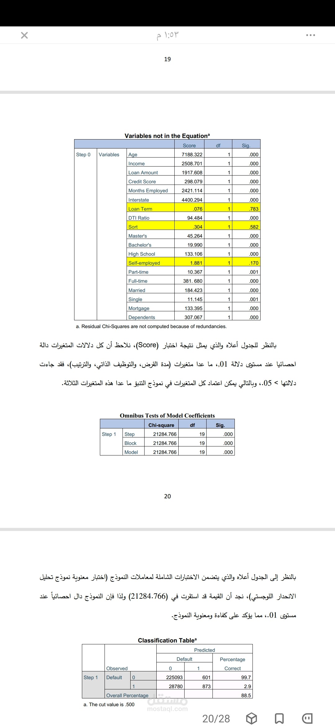 تحليل احصائي للابحاث ورسايل الماجستير
