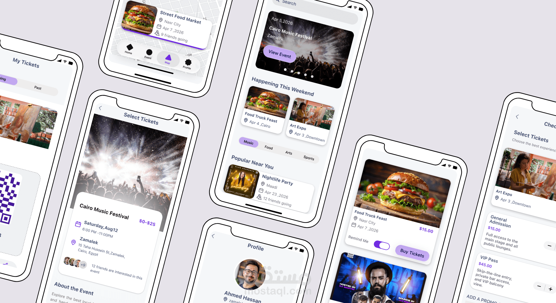 Event Flow – تطبيق اكتشاف وحجز الفعاليات (Android & iOS)
