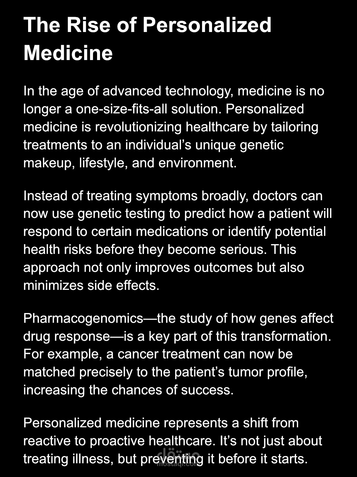 Personalized Medicine