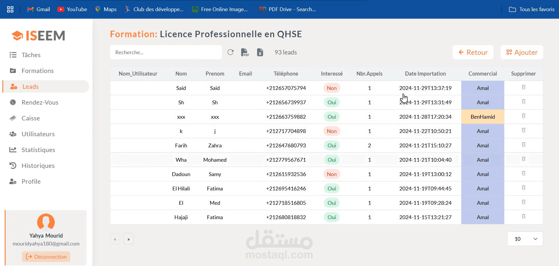 منصة ويب مركزية تهدف إلى تسهيل وإدارة العمليات الداخلية لمؤسسة تكوينية بطريقة رقمية
