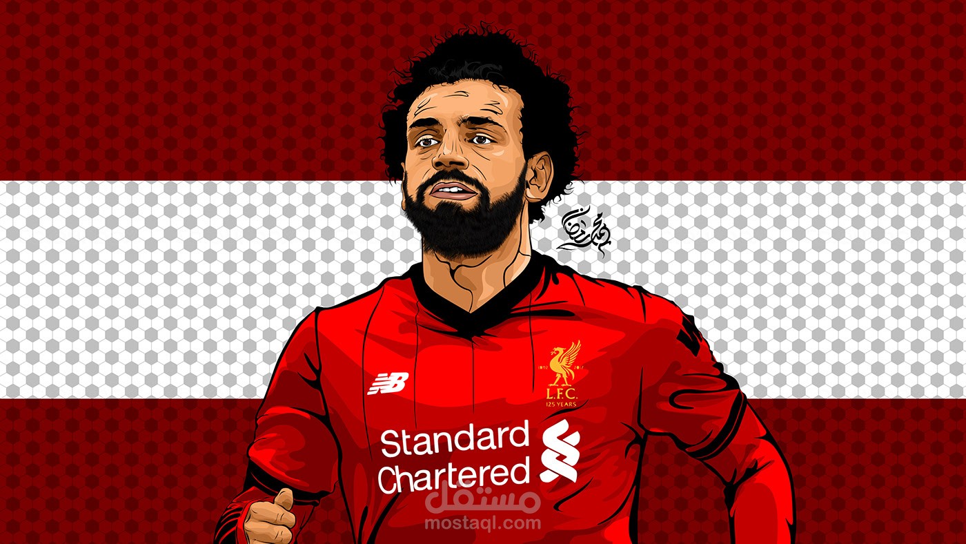 رسم فيكتور ارت للفرعون المصرى محمد صلاح
