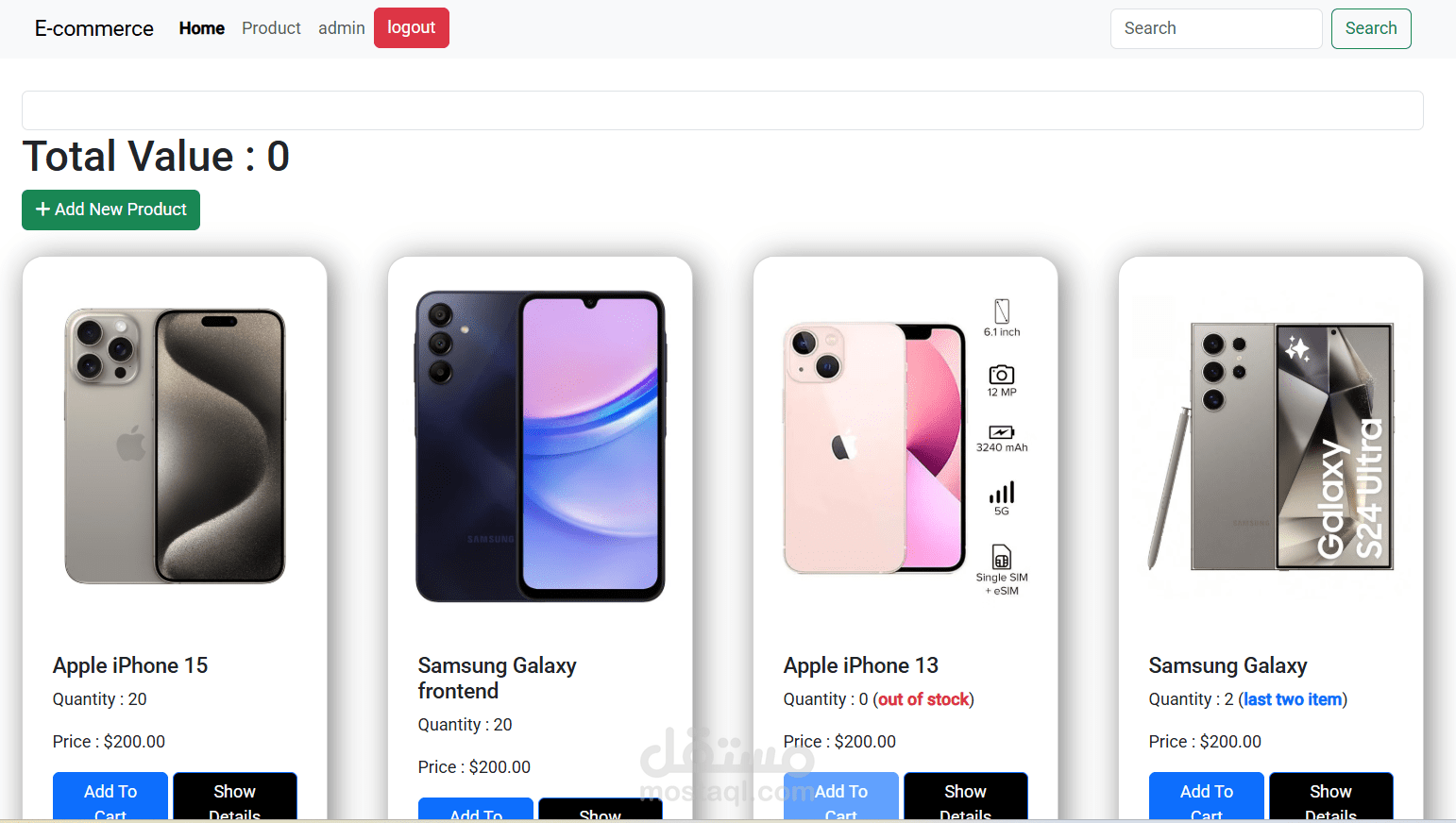 Angular E-commerc App
