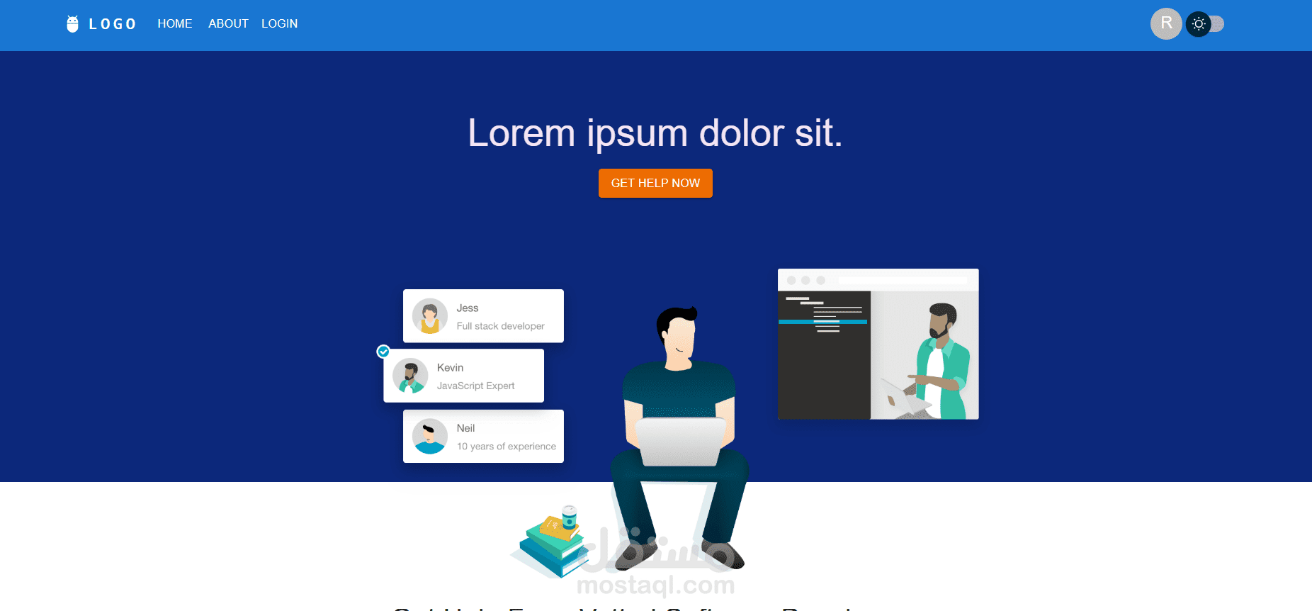 landing page