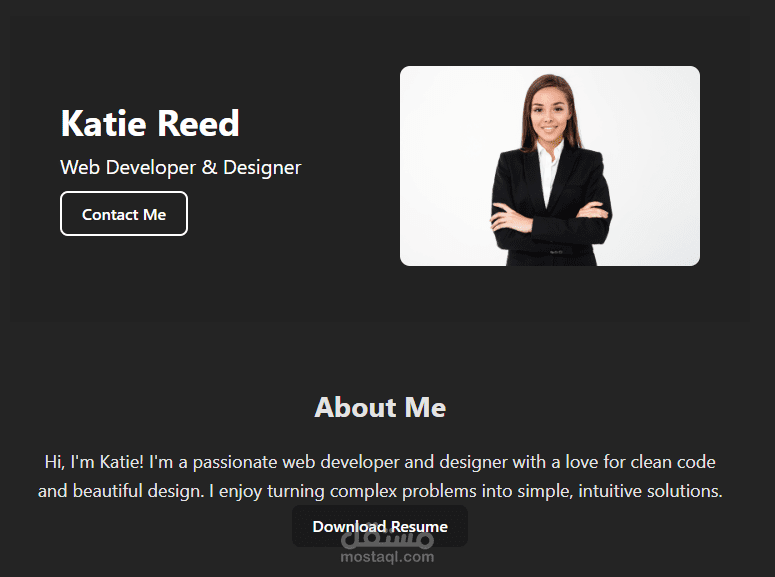 Modern Portfolio Website using React.js