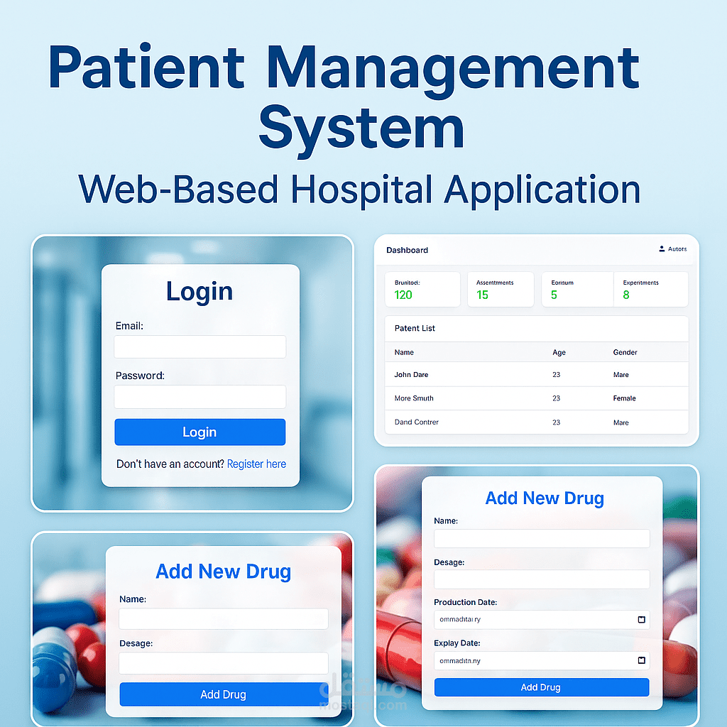 نظام إدارة المرضى للمستشفيات - Web-Based Patient Management System