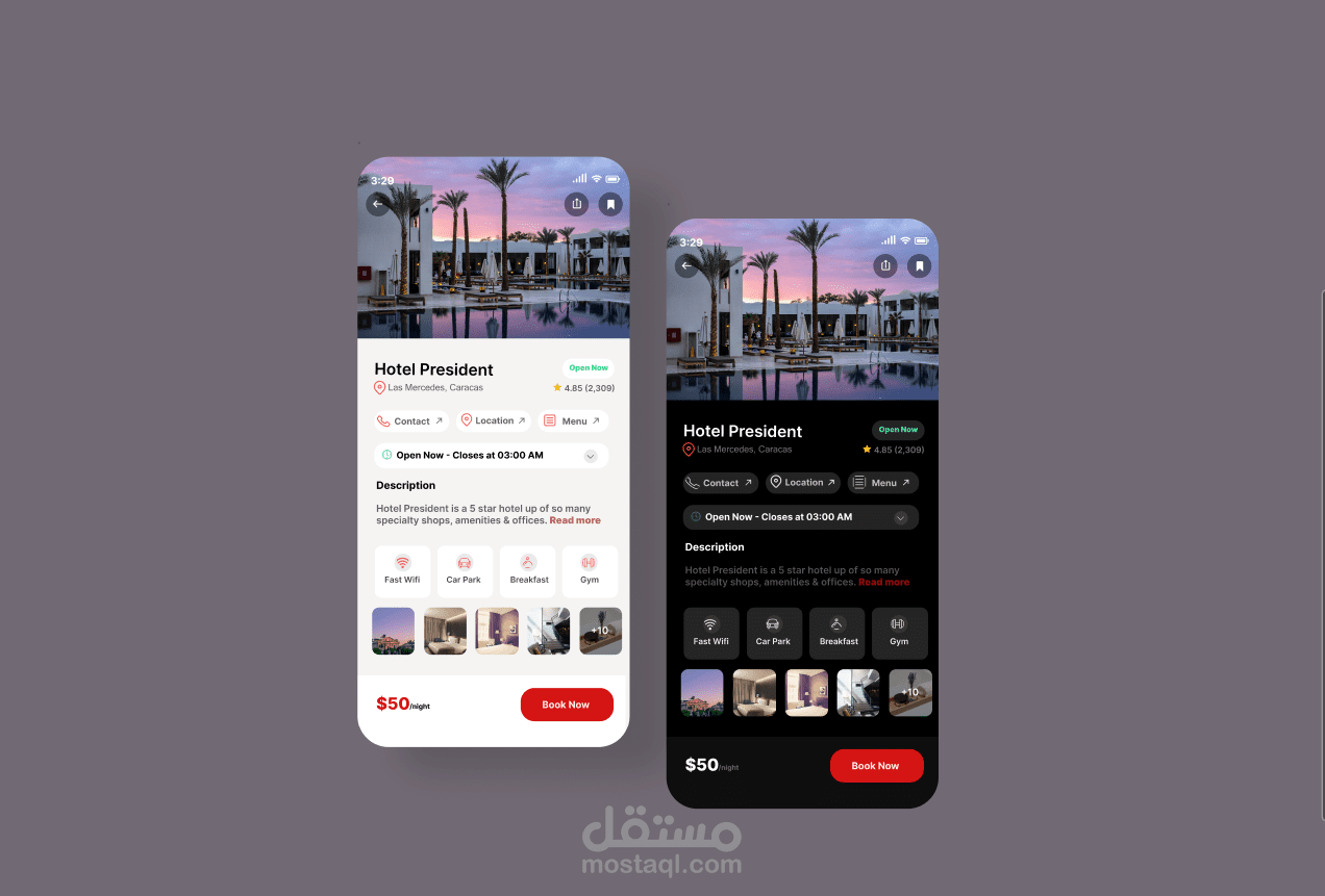 Hotel App UI Design