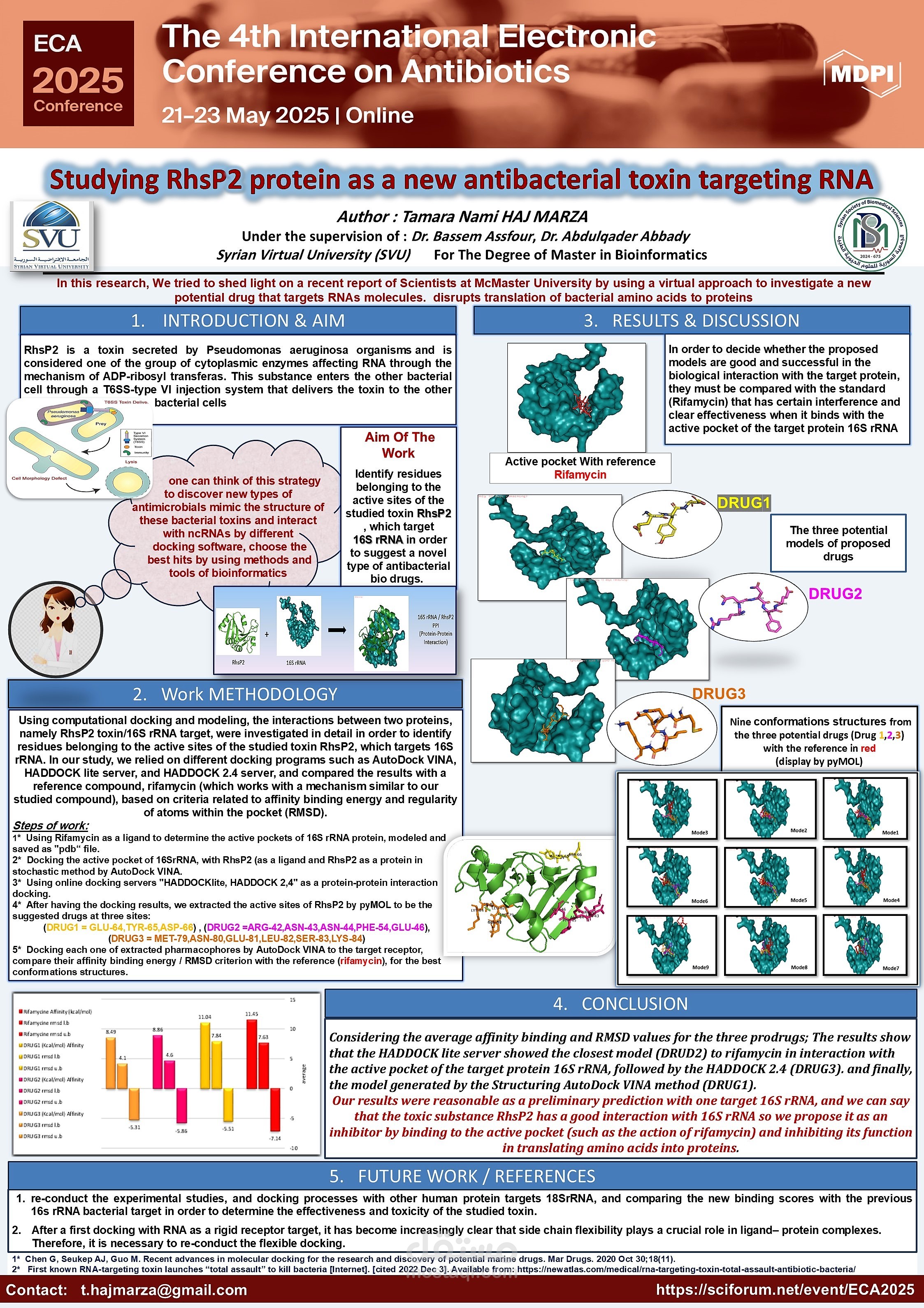 بوستر بعنوان Studying RhsP2 protein as a new antibacterial toxin
