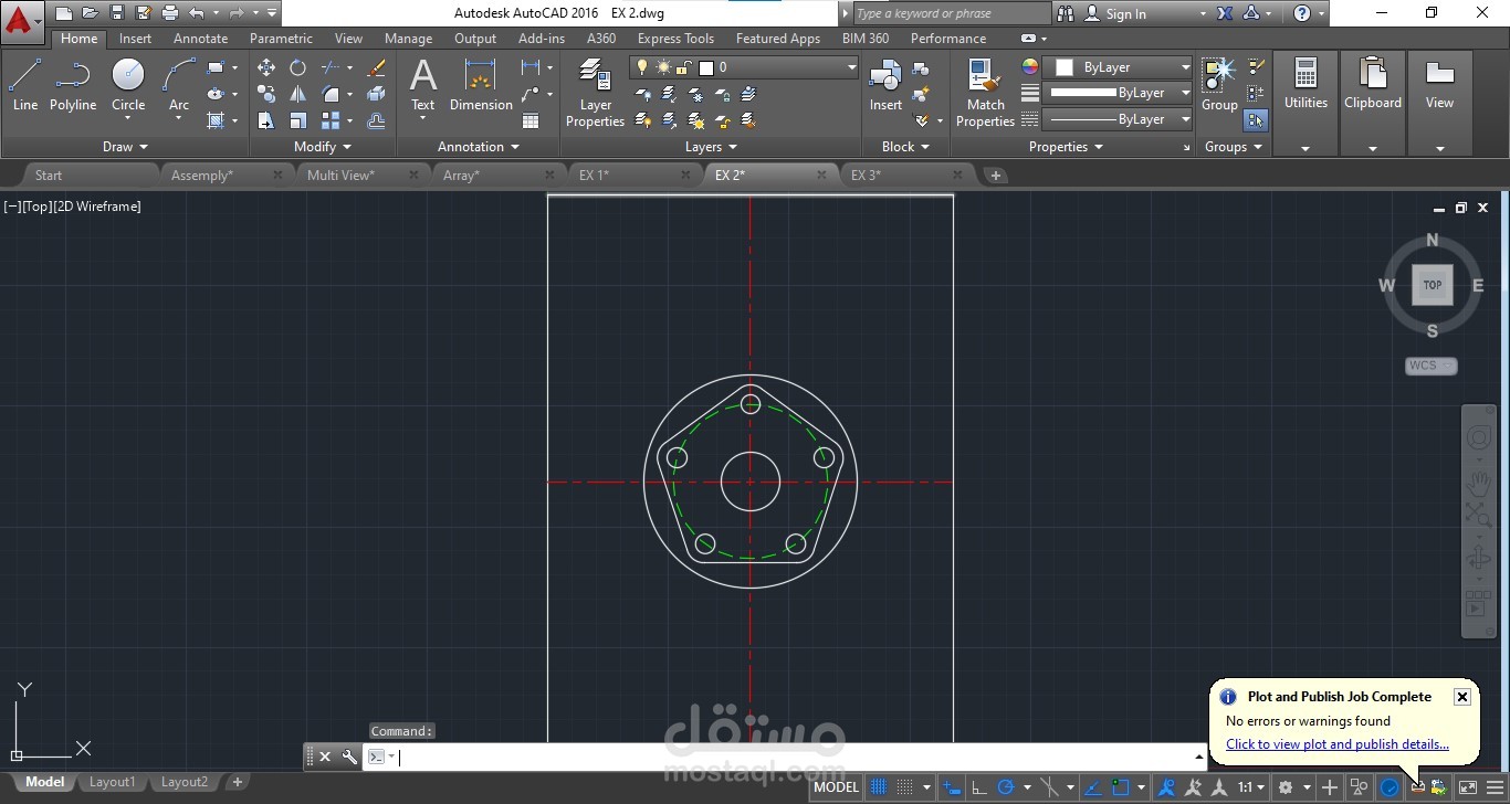 رسم وتصميم ميكانيكي باستخدام AutoCAD بدقة عالية