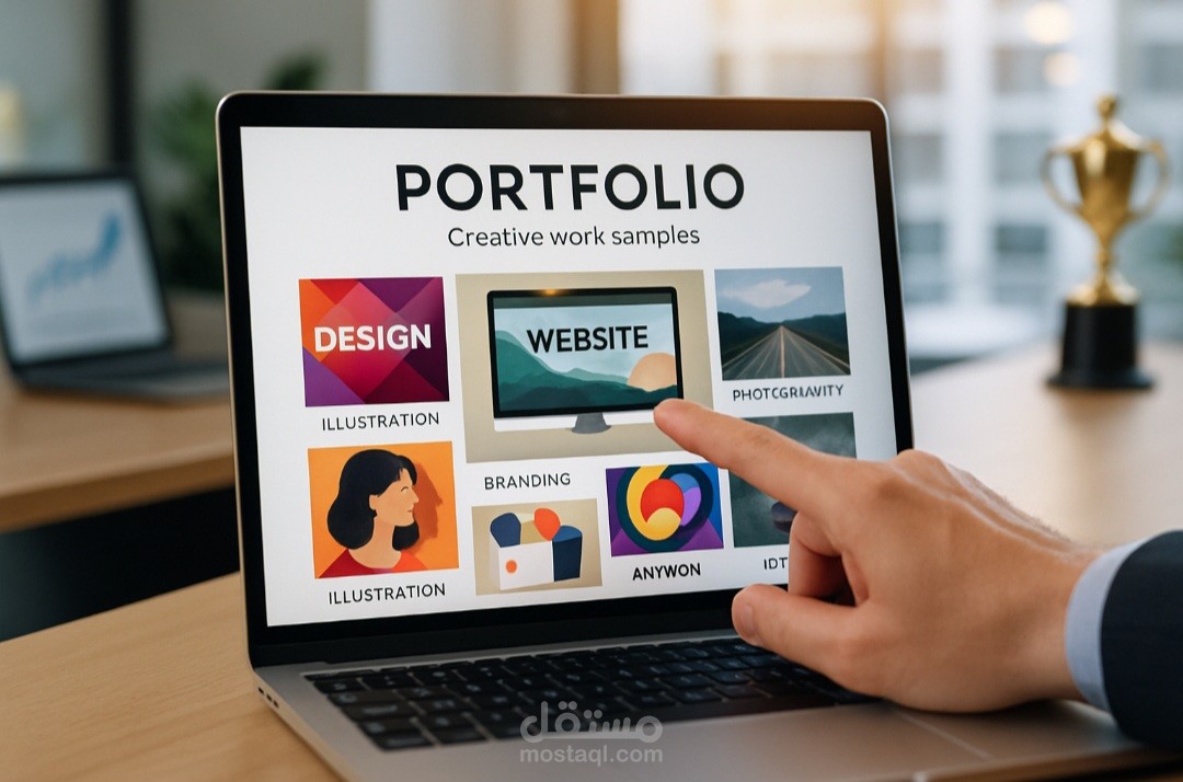 《كيف تبني معرض اعمال احترافي يجذب العملاء على مستقل؟ دليلك الشامل》