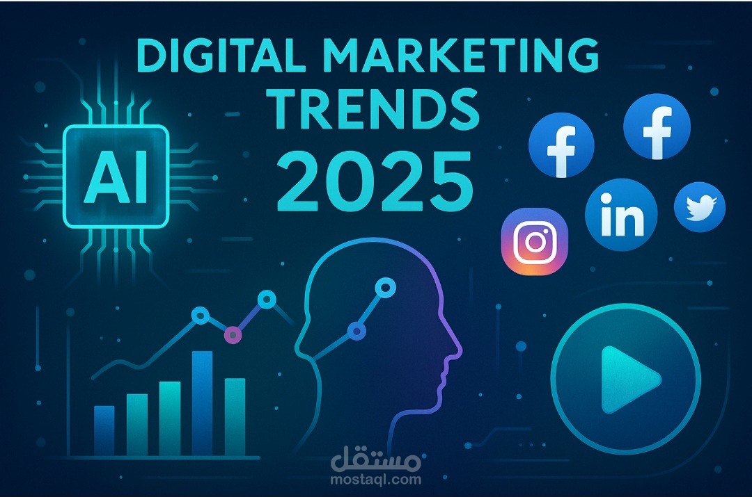 "تقرير تحليلي: اتجاهات التسويق الرقمي لعام 2025_ رؤى إستراتيجية للمستقبل