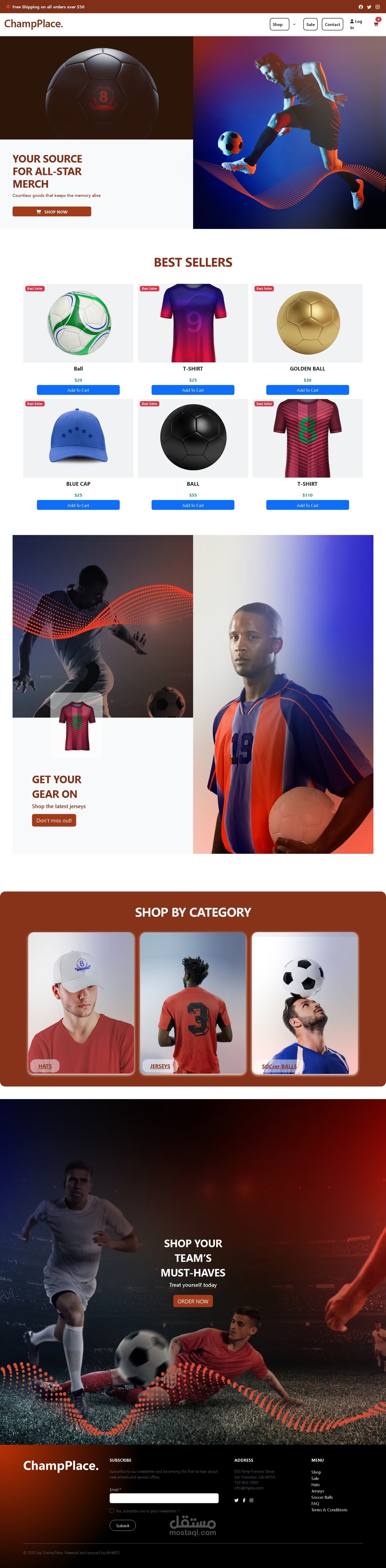 Sports Store Website