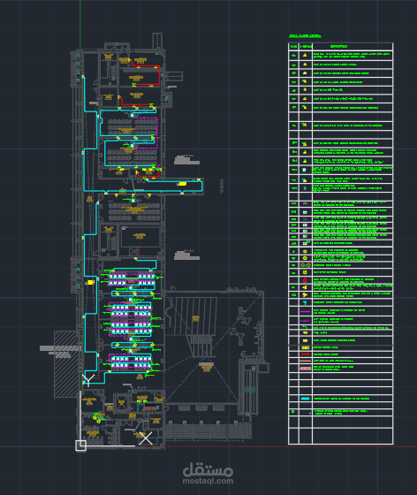 تصميم أعمال الاضاءة و القوى لمبنى جامعى Lighting and small power desgin using AutoCAD