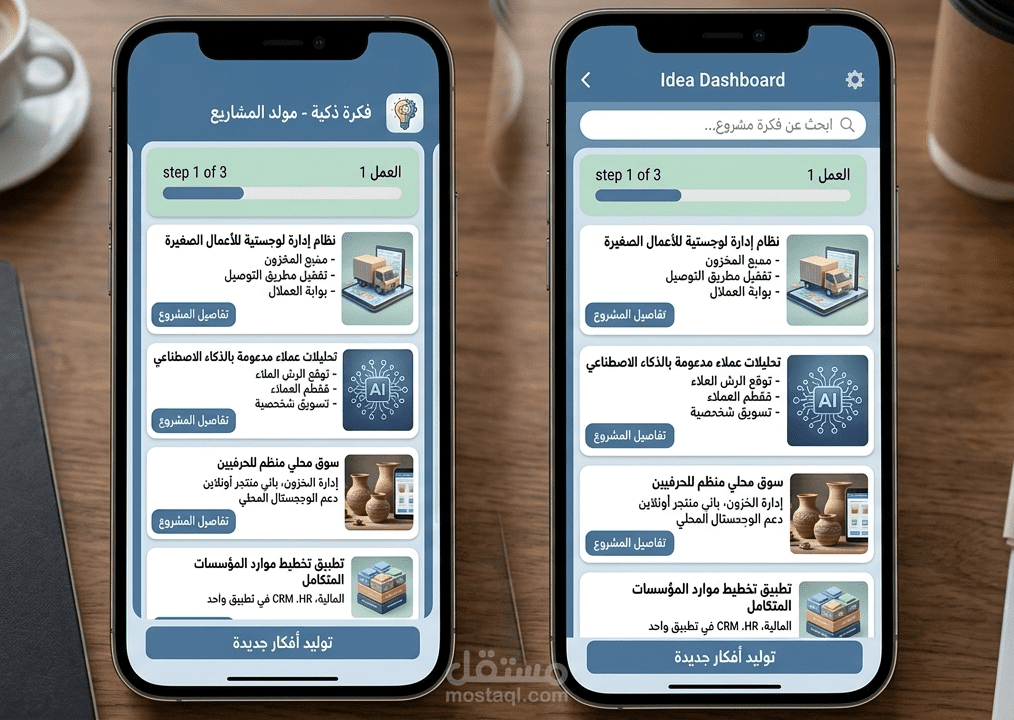 تصميم تطبيق موبايل ذكي