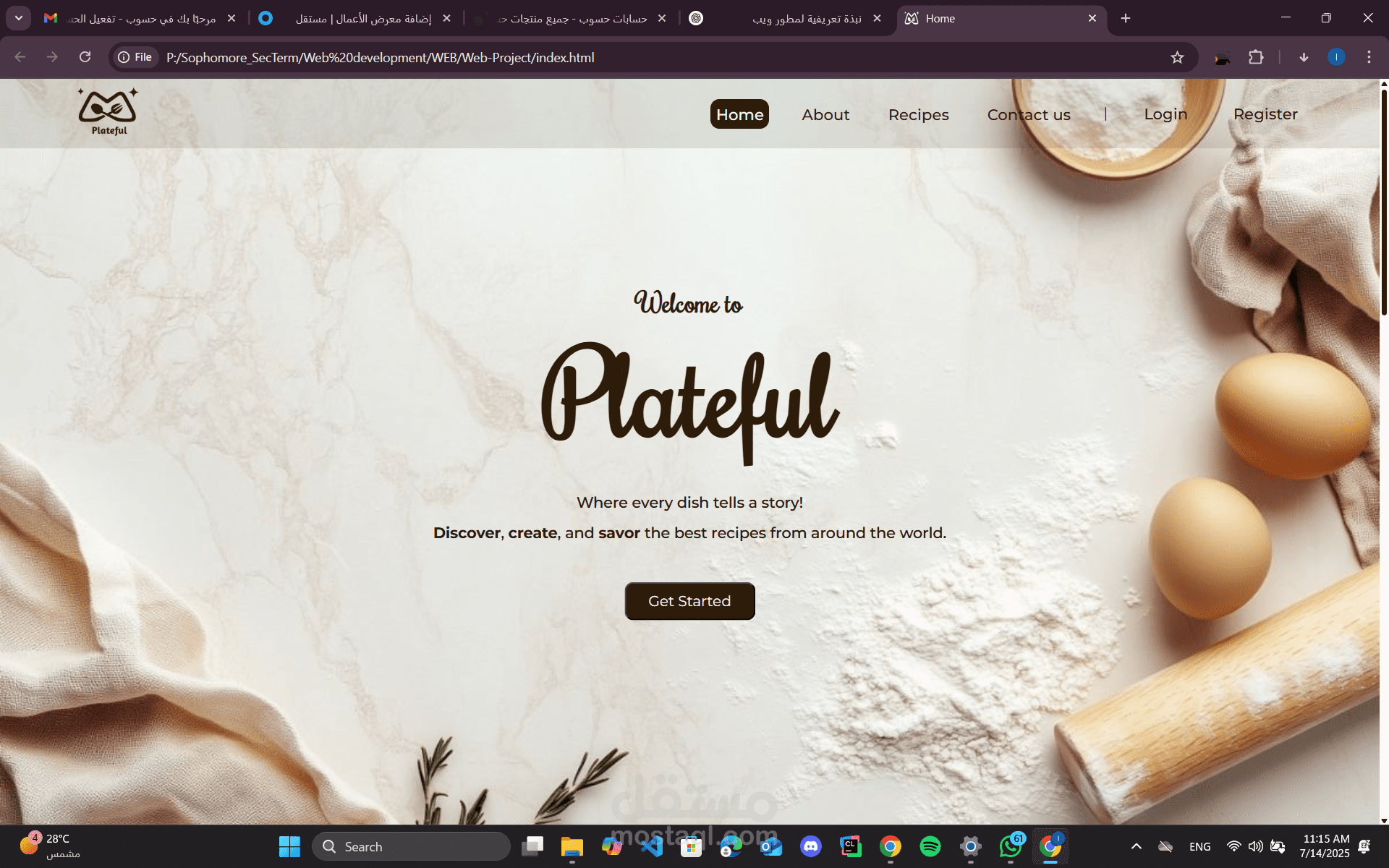 Platful website Recipes