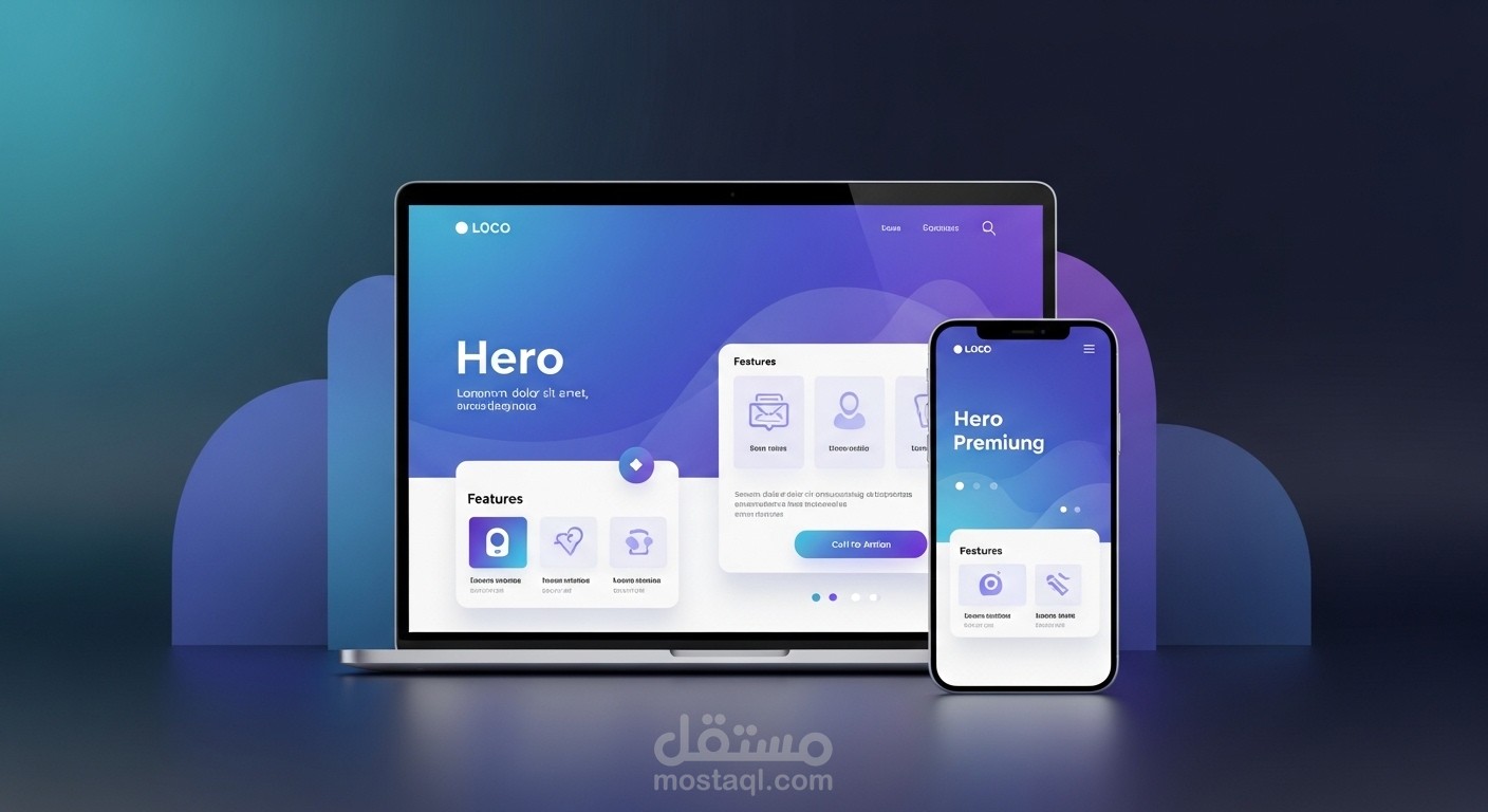 صفحة هبوط موقع تجارة الكتروني