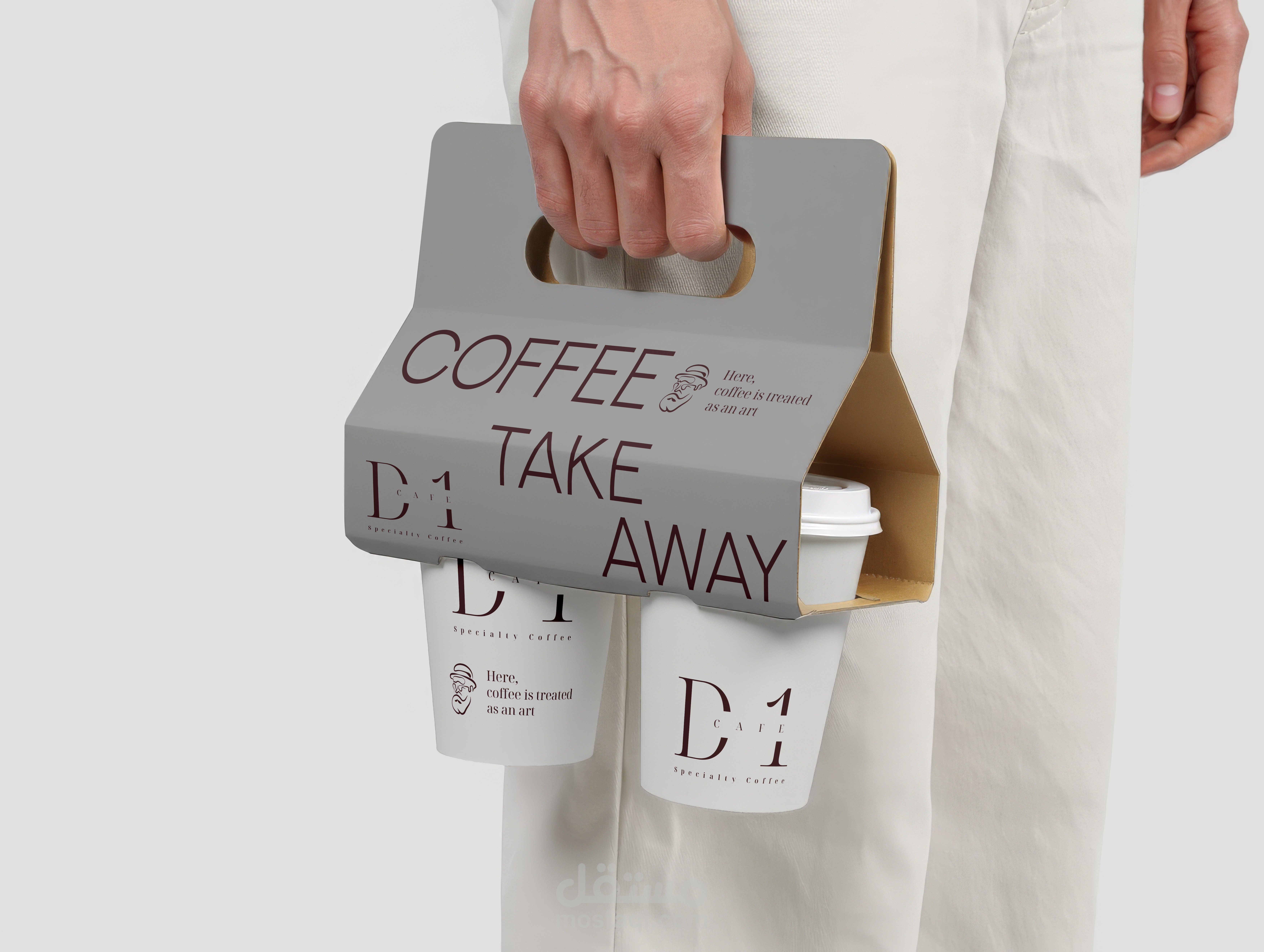 هوية بصرية لمقهى D1 Cafe بالرياض
