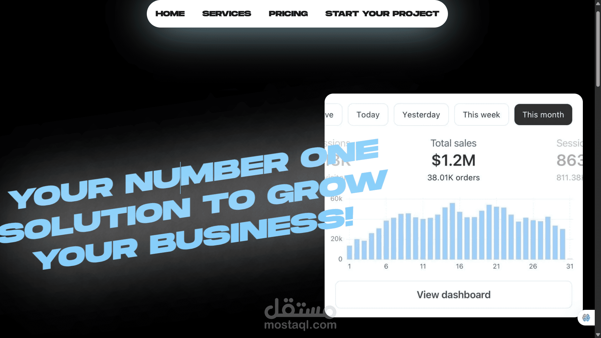 تصميم وتطوير صفحة هبوط تفاعلية متجاوبة ب nextjs , react , tailwind