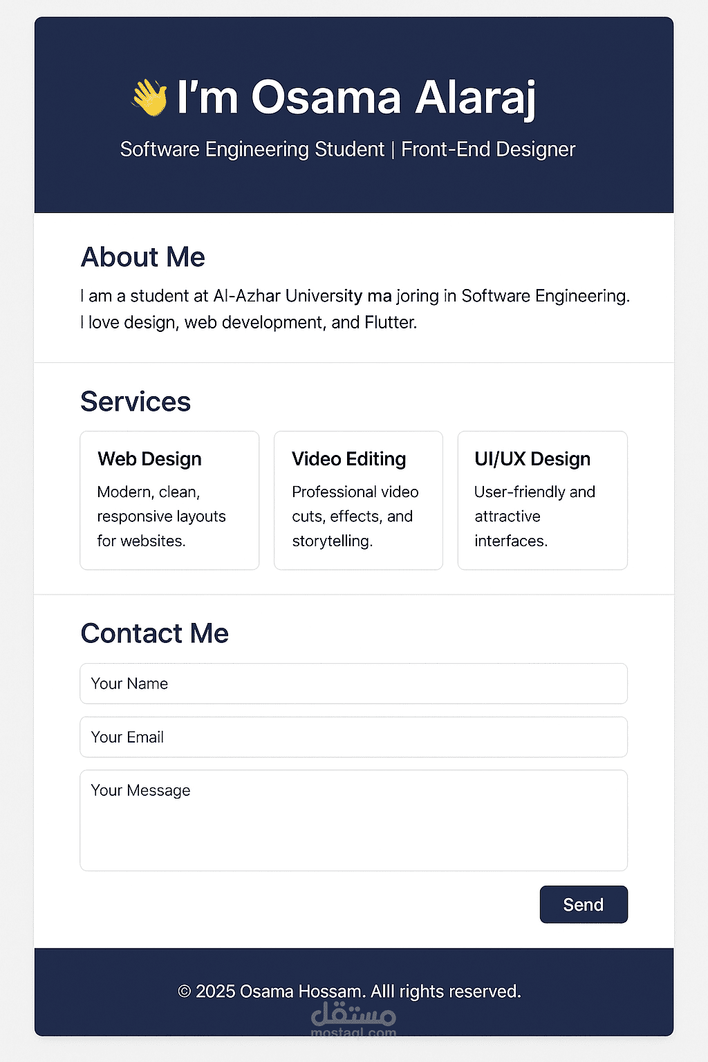 Responsive Personal Portfolio Website