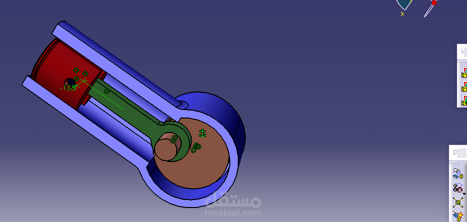تصميم قطع ميكانيكية ونماذج     SolidWorks 3D    و CATIA