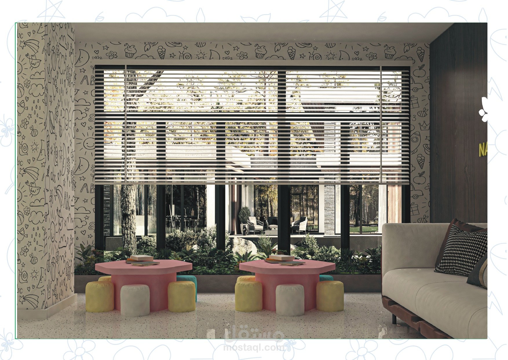 3d reception nursery design