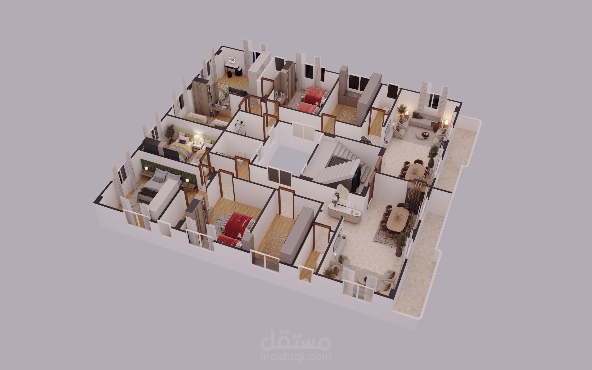 تصميم شقه 3d