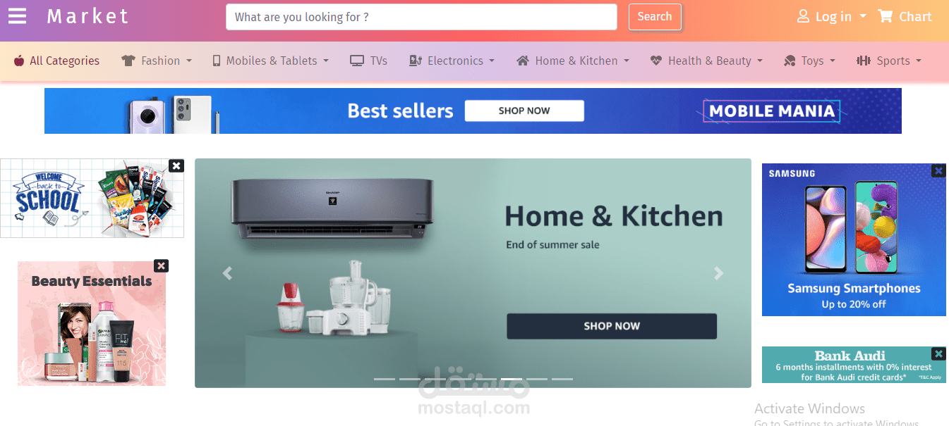 e-commerce website