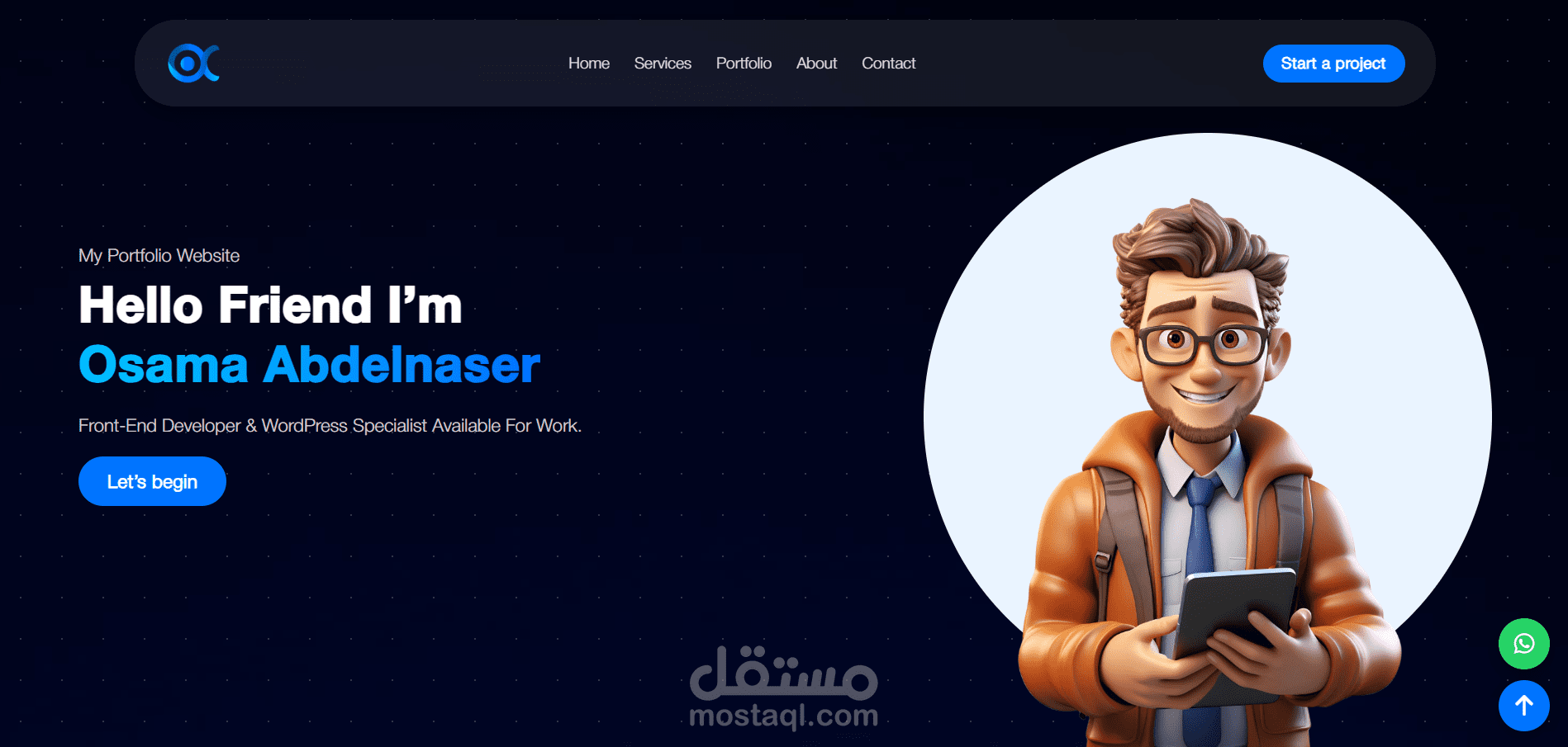 موقع البورتفوليو الخاص بي يمكنك الاطلاع علي مشاريع اكثر.