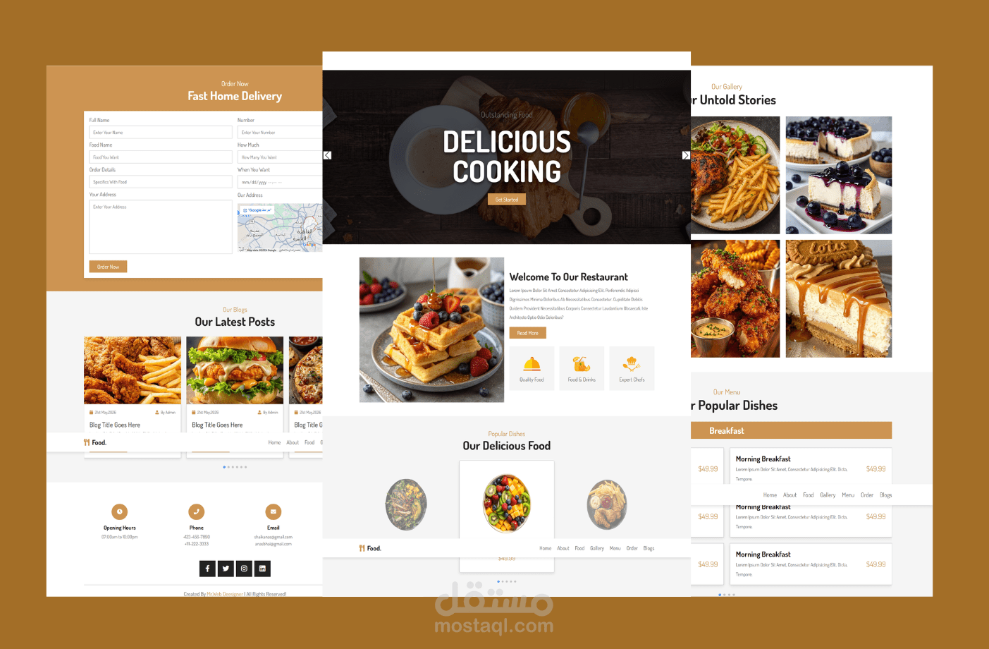 Complete Responsive Restaurant & Food Website