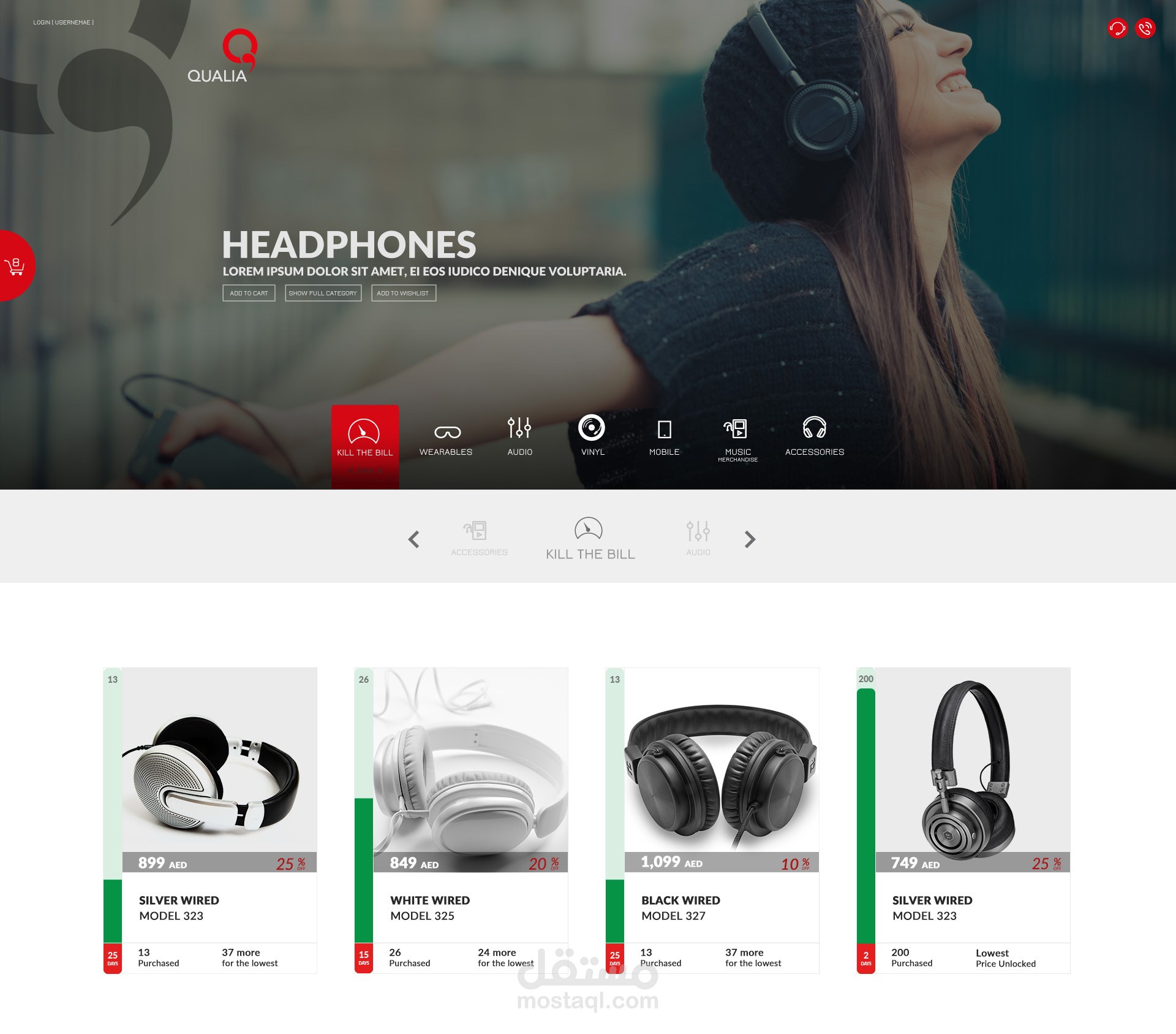 Qualia Gadgets E-Commerce