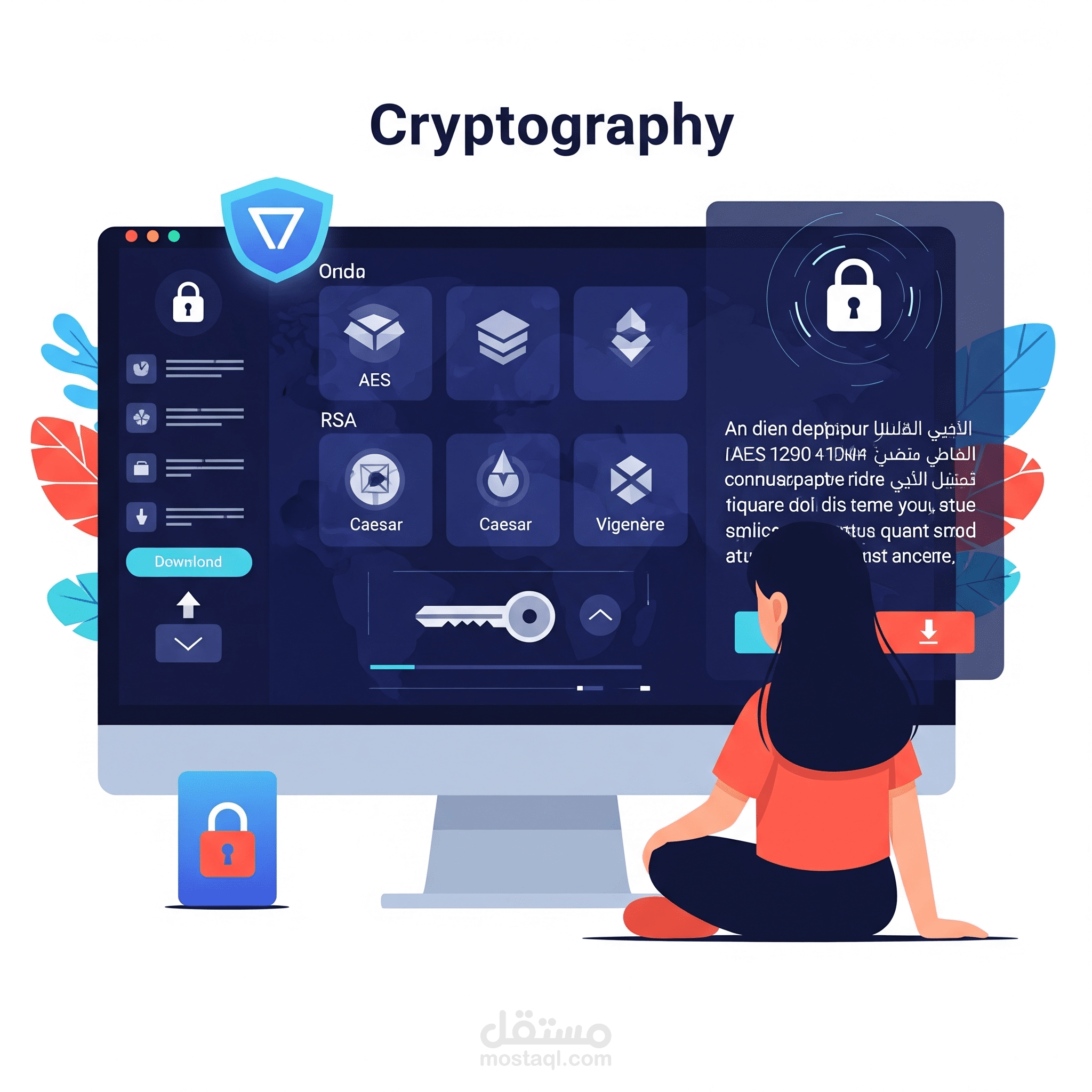 ️ تطبيق مكتبي لتجربة خوارزميات التشفير الكلاسيكية والحديثة باستخدام Java