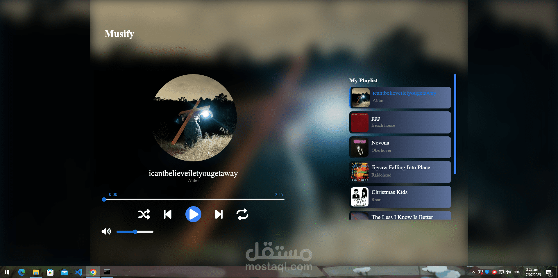 Musify - Music player UI