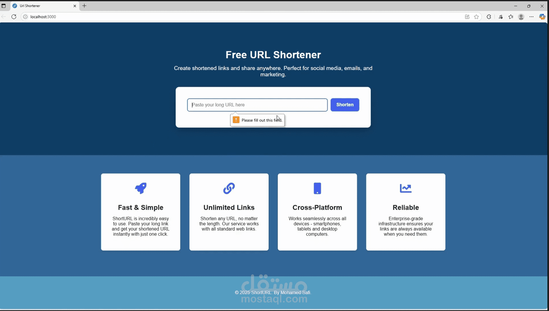 URL Shortener Web App