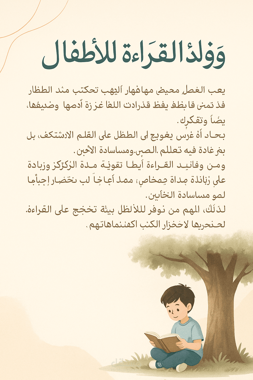 فوائد القراءة للأطفال
