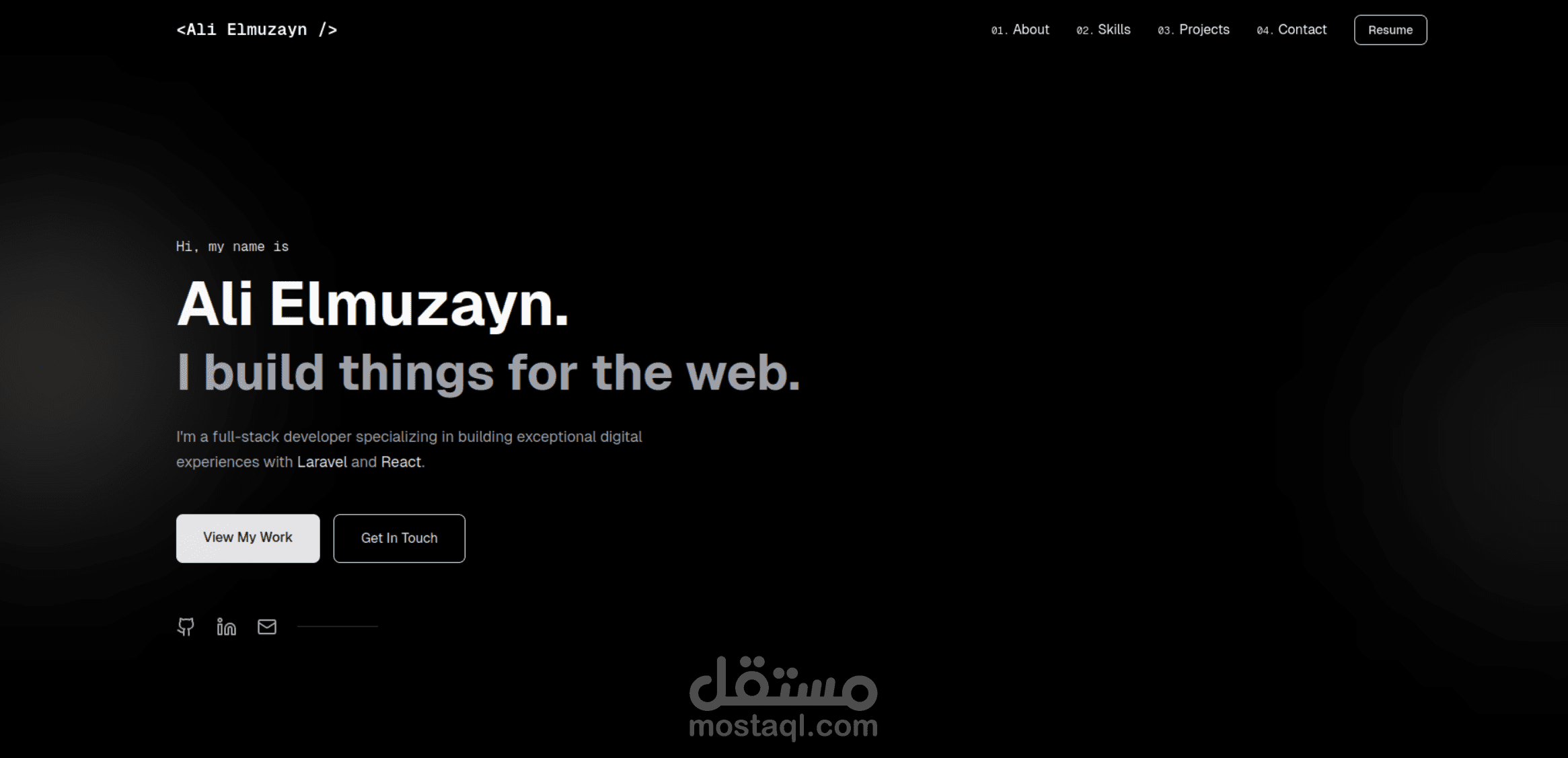 ✨ مشروع موقع شخصي احترافي يعرض الهوية المهنية