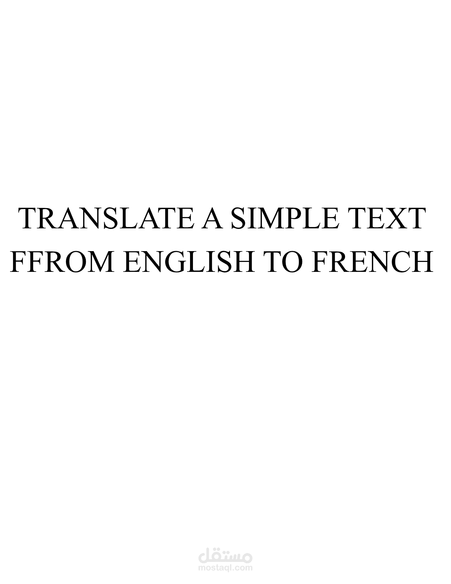 Translate a simple text from English to French