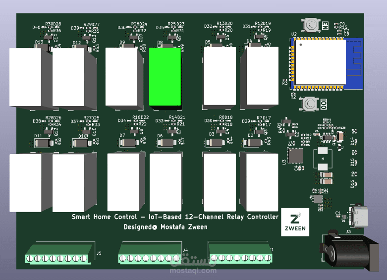 Smart Home Control - IoT-Based 12-Channel Relay Controller