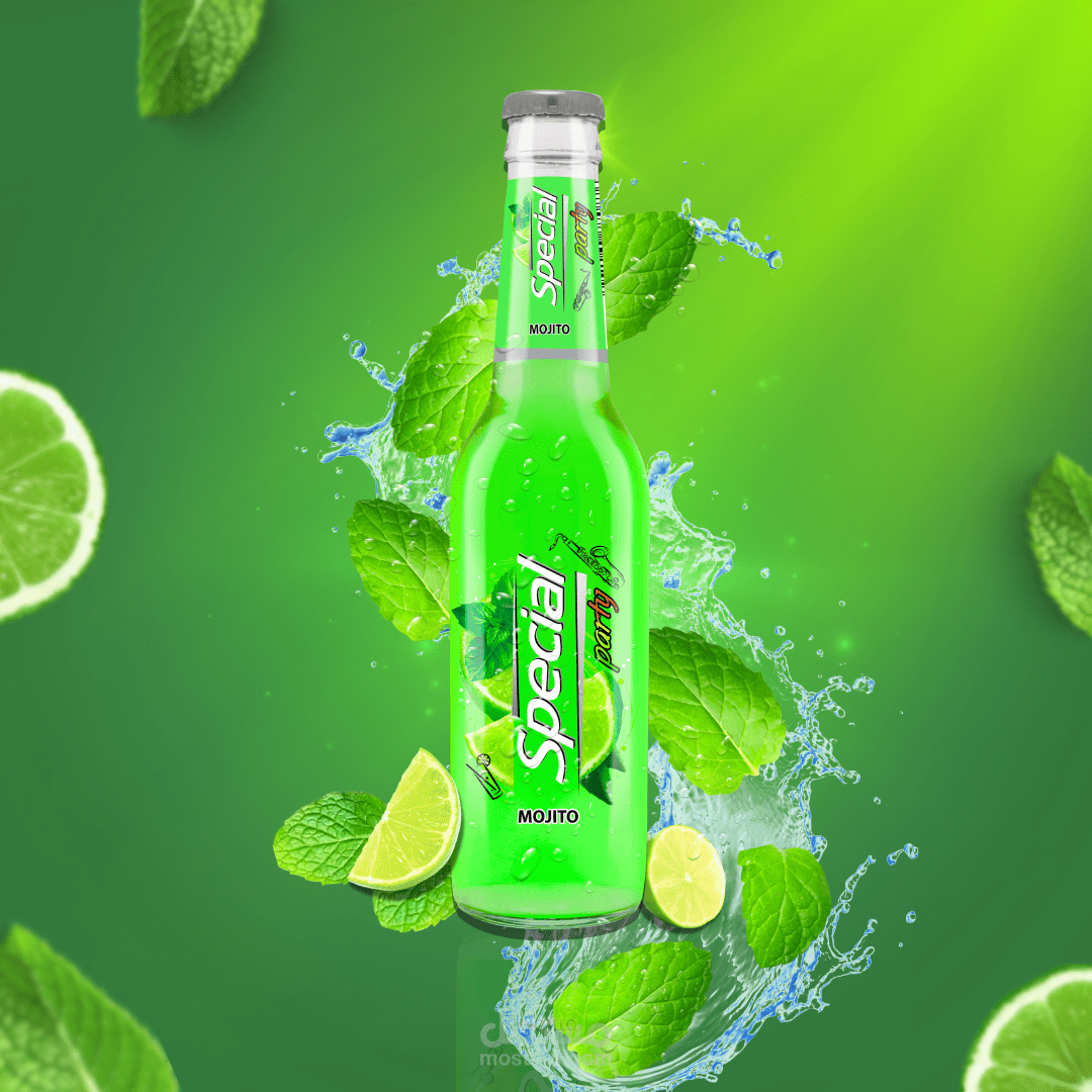 تصميم إعلاني احترافي لمشروب Special Mojito