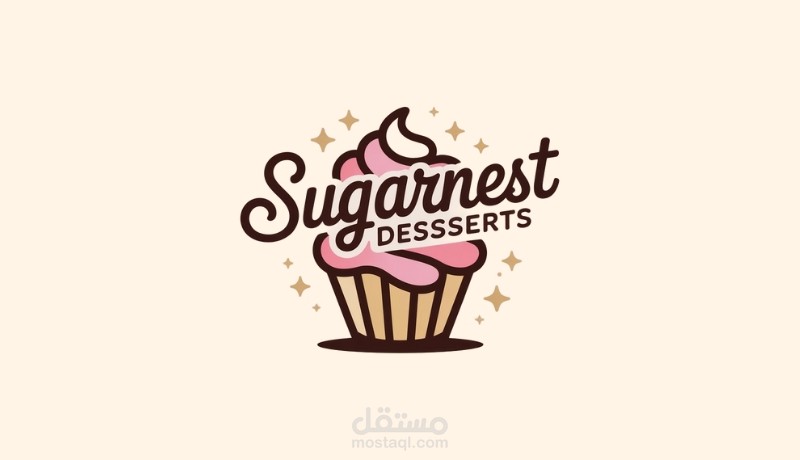 تصميم شعار احترافي لمطعم حلويات